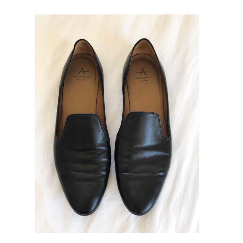 AQUATALIA black flat loafers